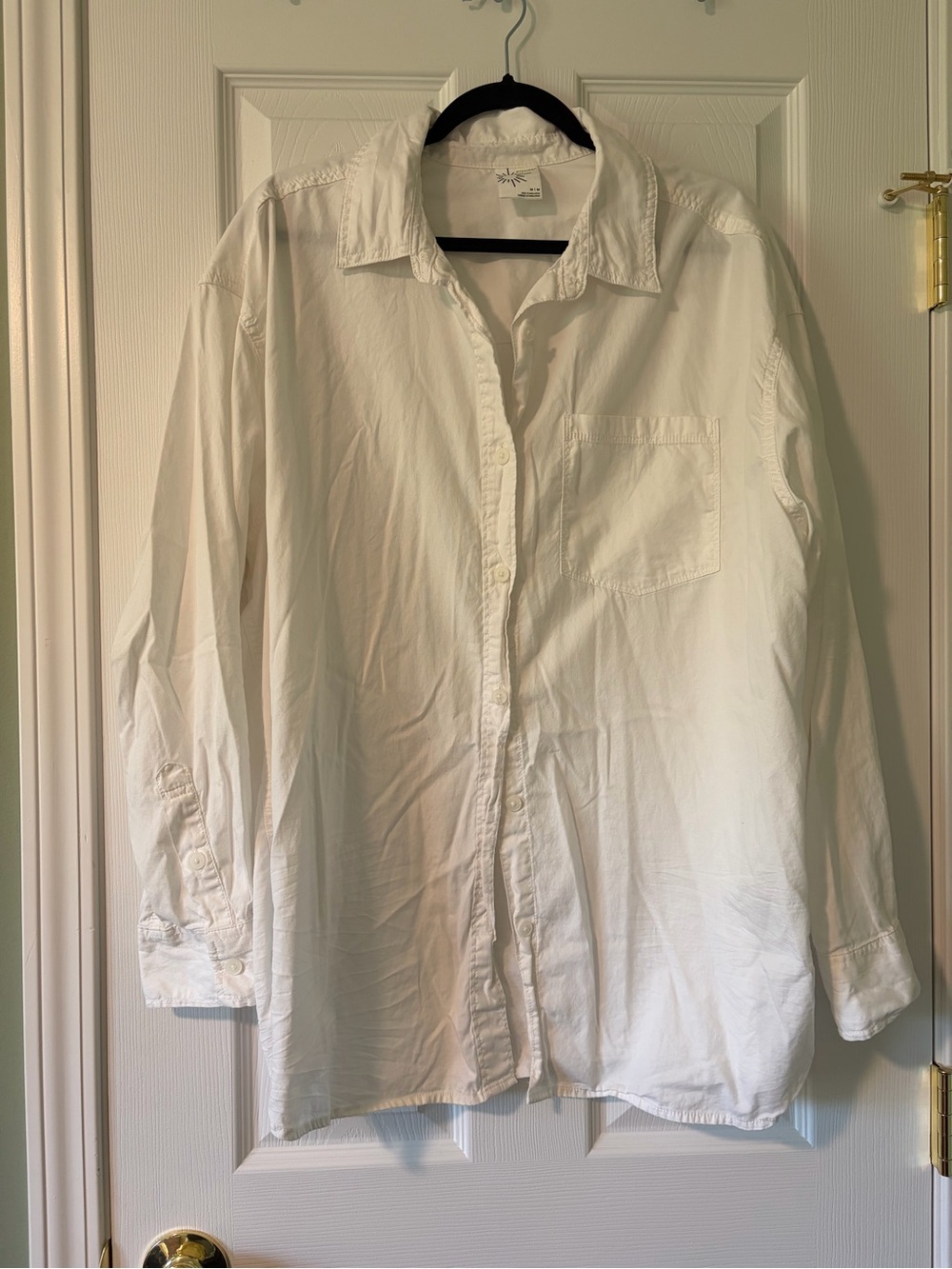 aerie oversized White Button-Down Shirt - perfect as a swimsuit/beach cover!